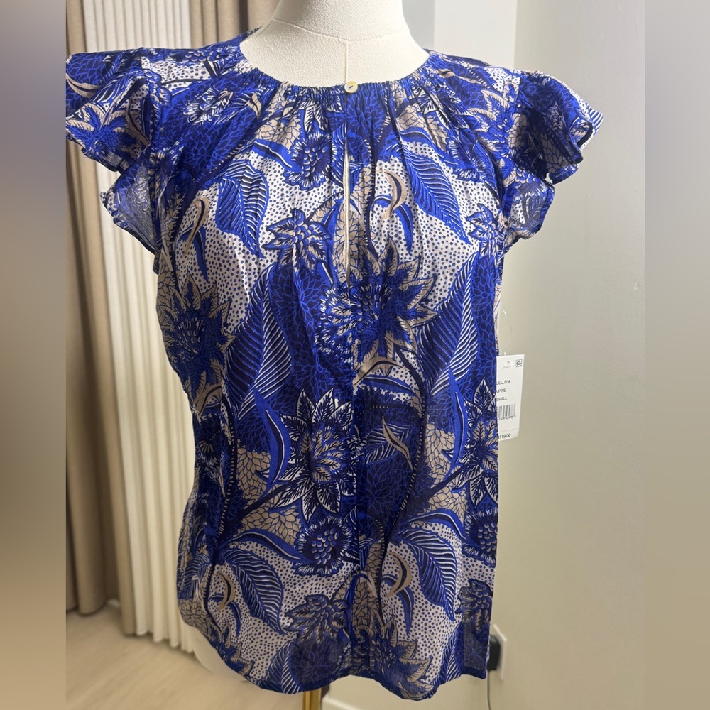 Blue Floral Women's Top